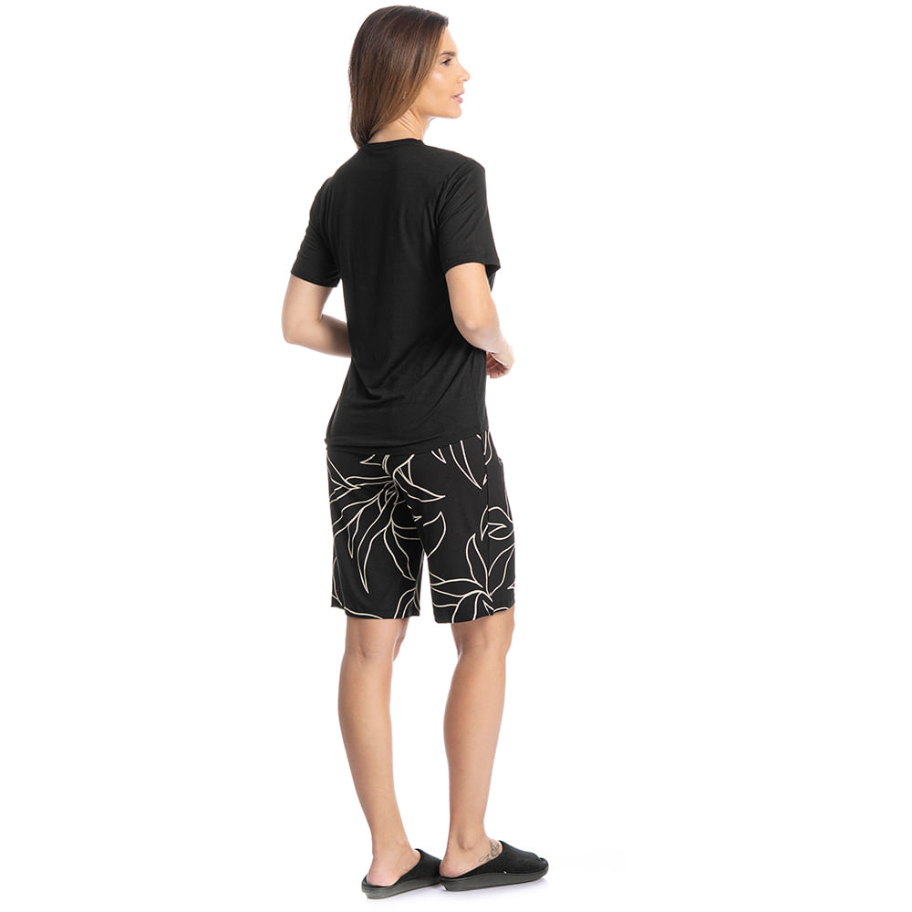 Pijama Feminino Bermuda Michele - Imagem 4 - Mobile