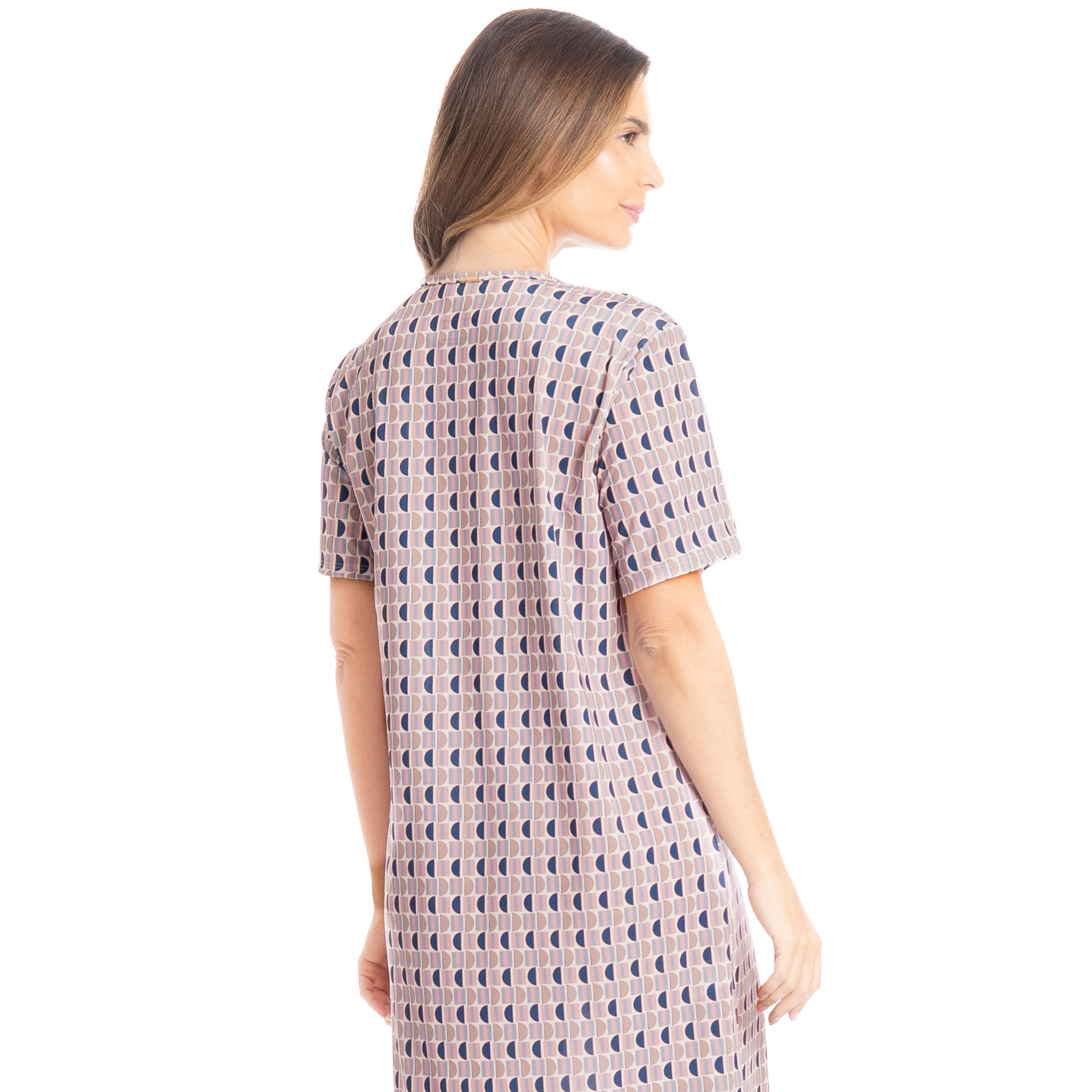 Camisola Curta Em Cetim Com Fenda Violeta