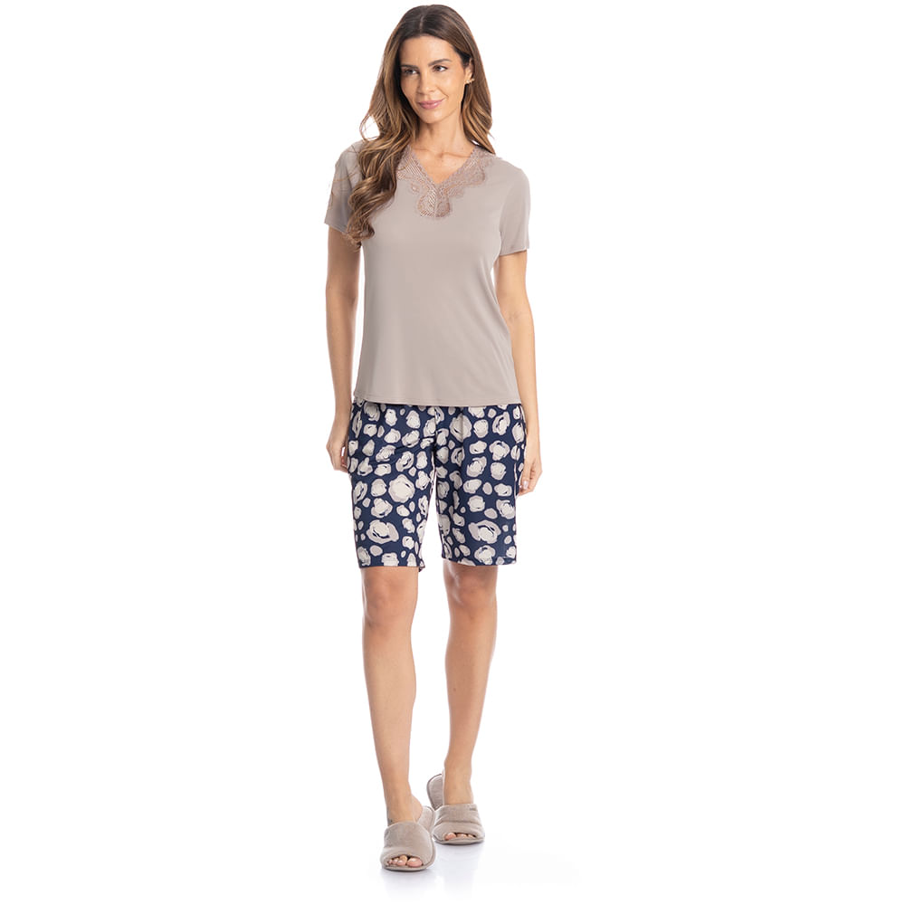 Pijama Feminino Bermuda Gisele - Imagem 3 - Mobile