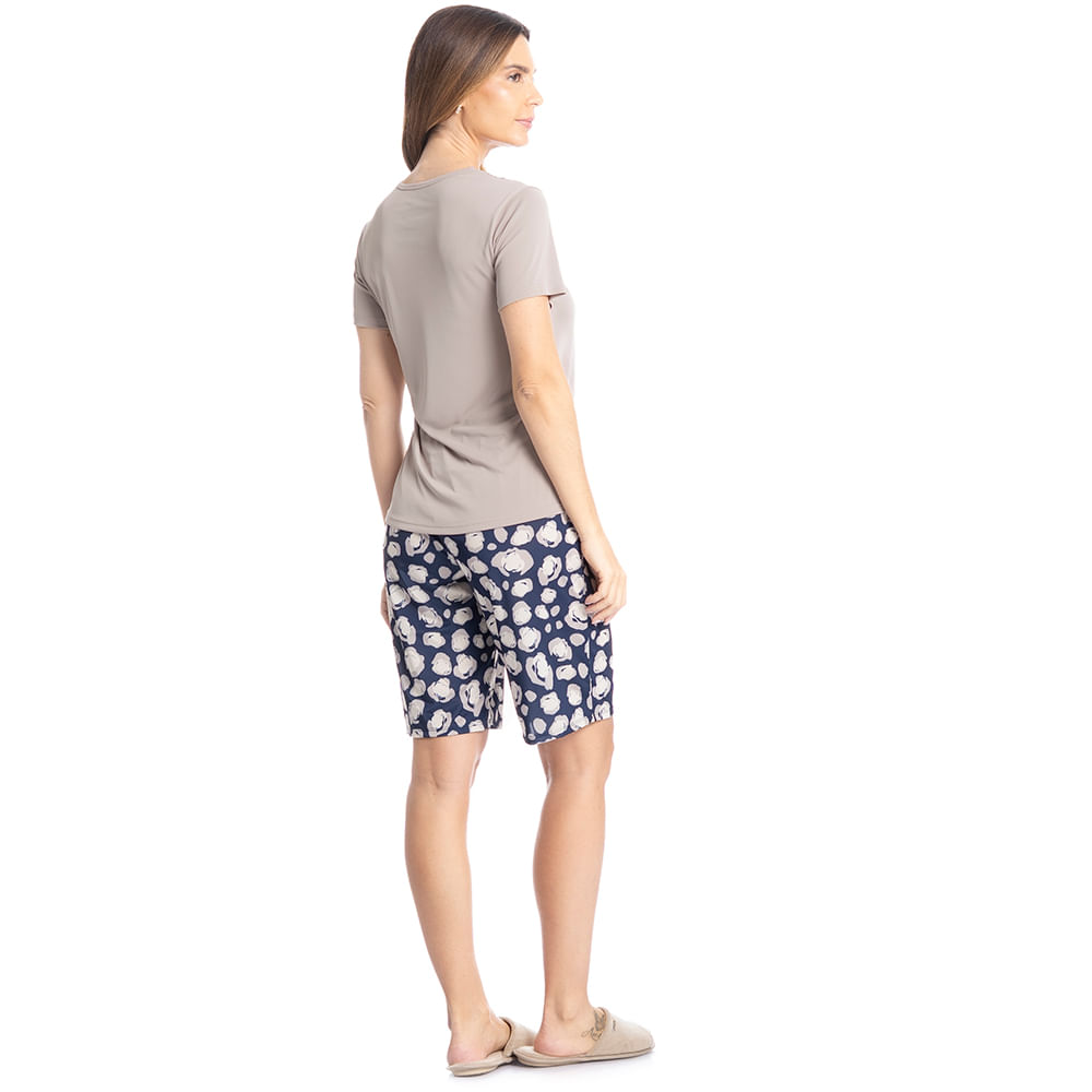Pijama Feminino Bermuda Gisele - Imagem 4 - Mobile