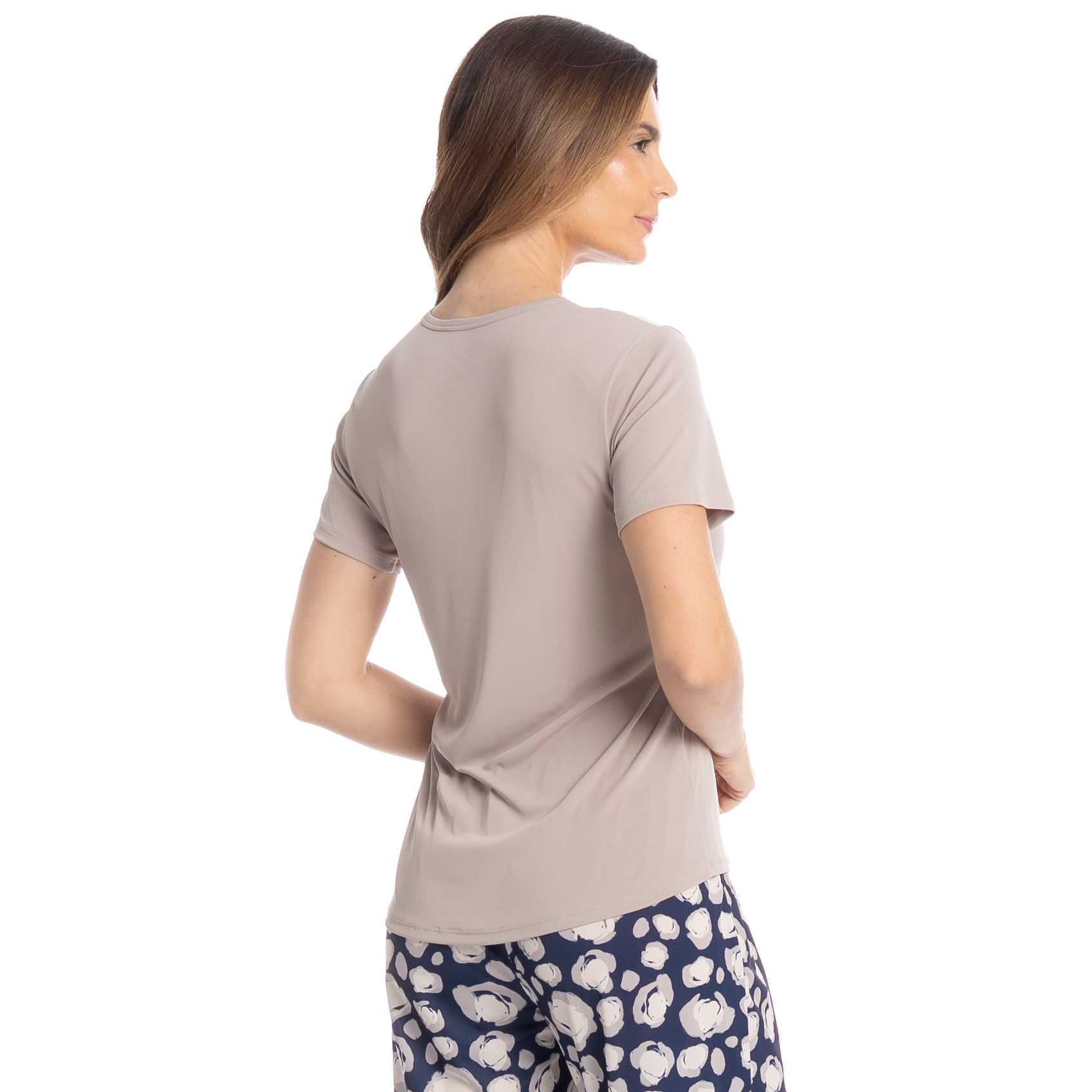 Pijama Feminino Capri Gisele Azul-marinho - Imagem 2