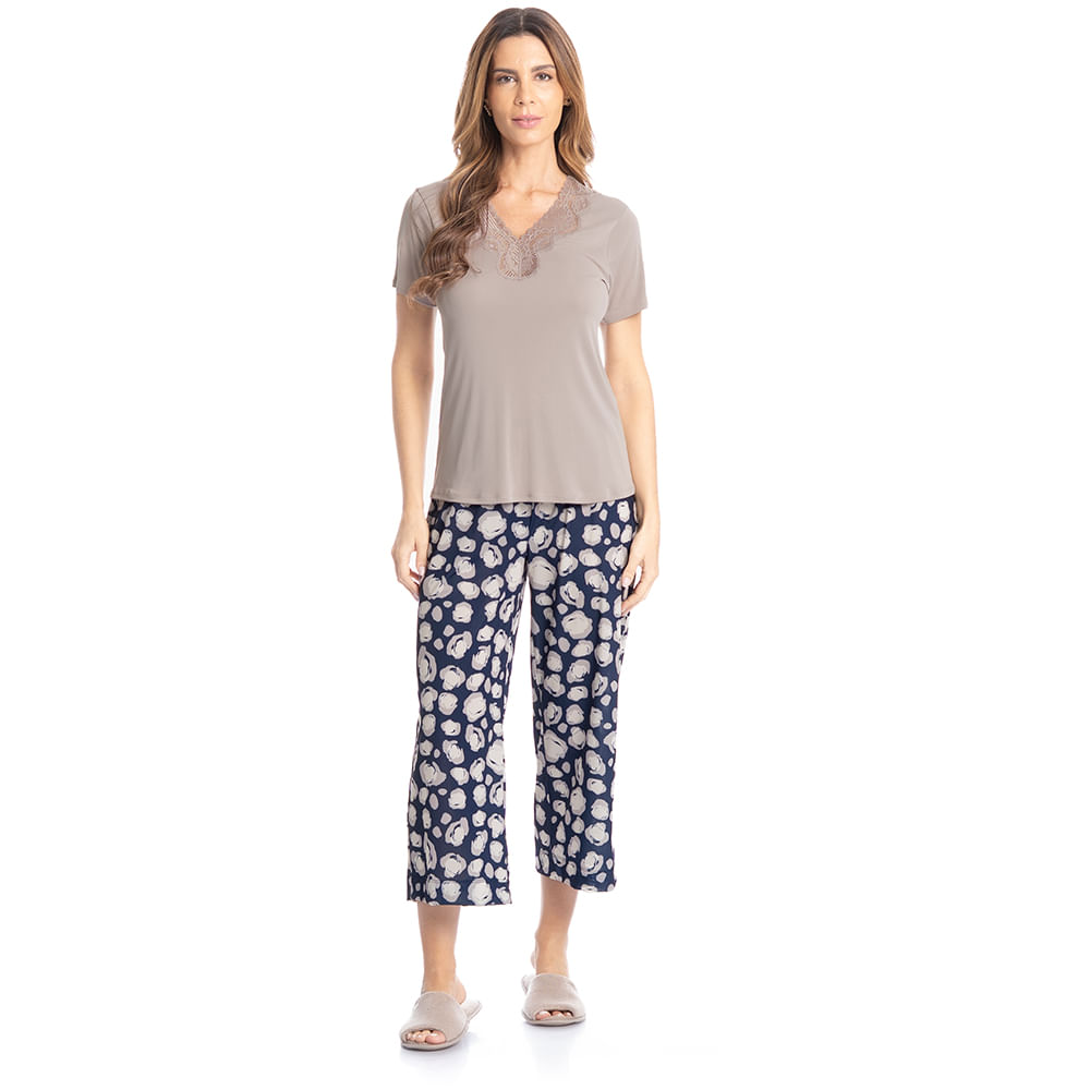 Pijama Feminino Capri Gisele - Imagem 3 - Mobile