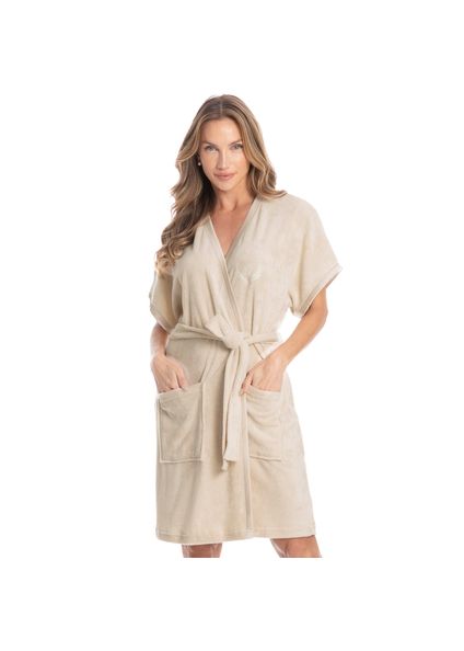 Robe Curto Com Bolso Olívia Branco - Imagem 1