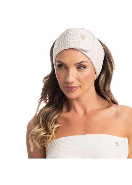 Faixa De Cabelo Piquet Branco - Imagem 1