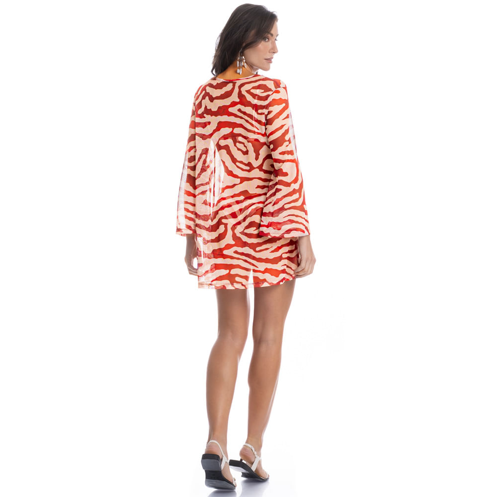 Vestido Com Manga Tule Carmini - Imagem 4 - Mobile