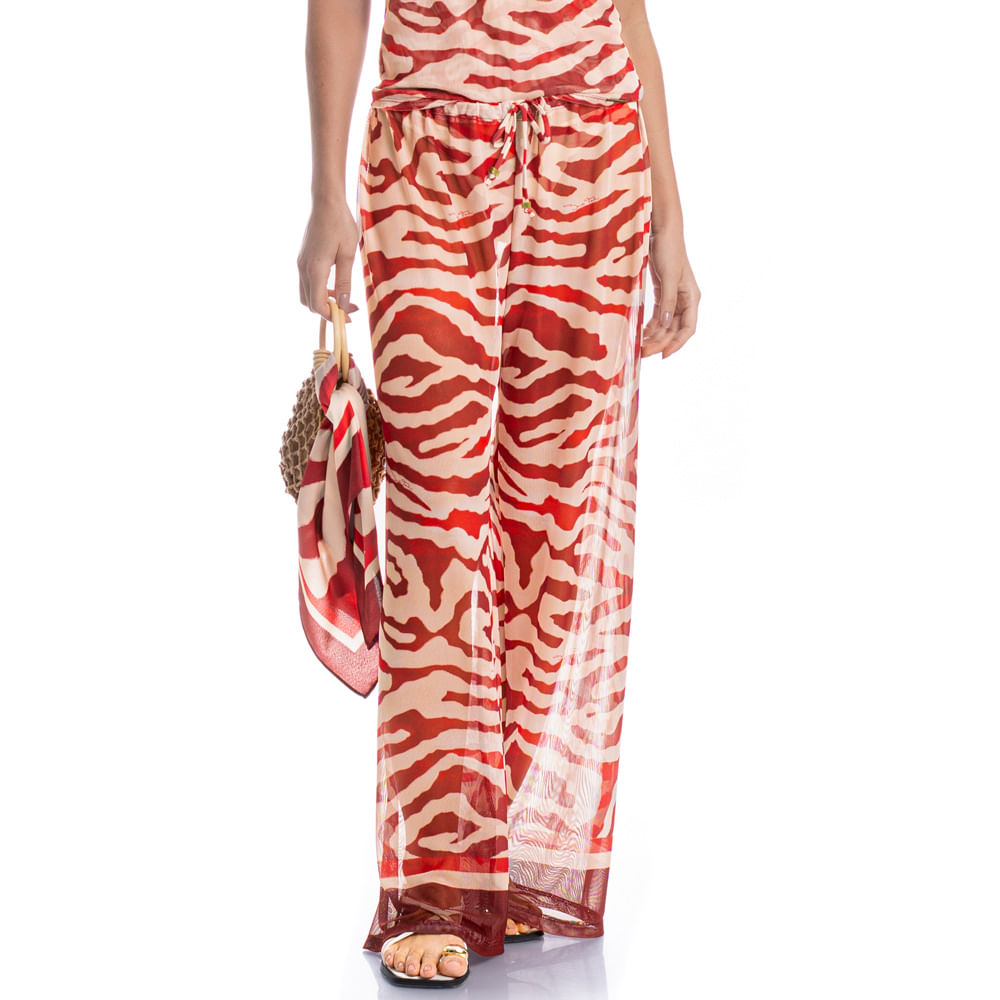 Calça De Tule Carmini Vermelho - Imagem 1