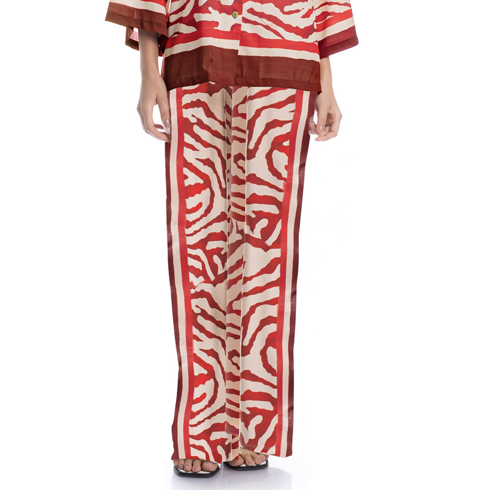 Calça Feminina Com Bolso Carmini Vermelho - Imagem 1