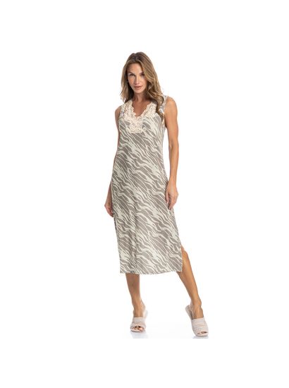Camisão Midi Regata Com Renda Isla - Imagem 3 - Desktop