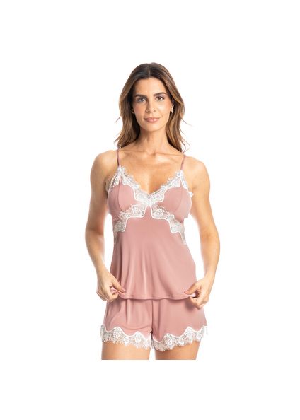 Short Doll Mini Com Renda Kira Rosa-3 - Imagem 1