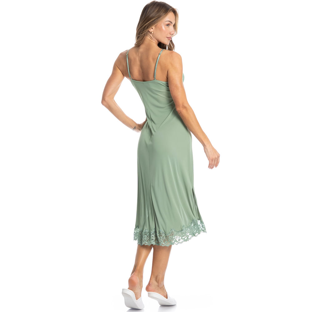Camisola Midi Com Renda Melina - Imagem 4 - Mobile