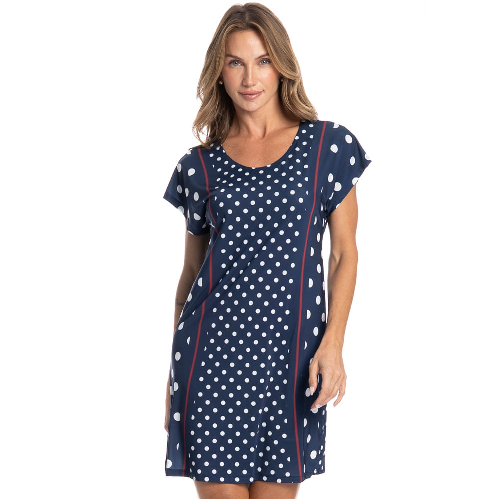 Camisão Curto Zoe Azul-marinho - Imagem 1