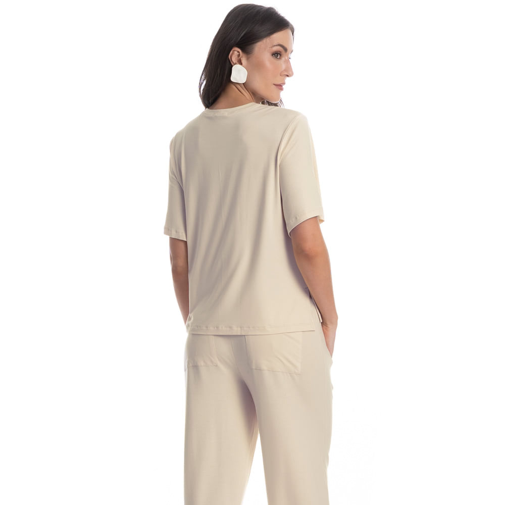 Blusa Ampla Feminina Venturini Branco - Imagem 2