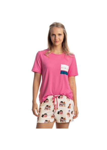Pijama Curto Lovely Rosa-2 - Imagem 1
