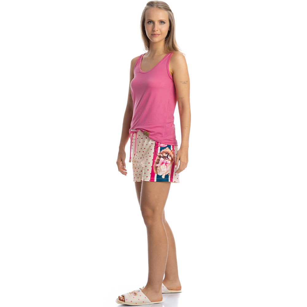 Pijama Curto Regata Lovely - Imagem 3 - Mobile