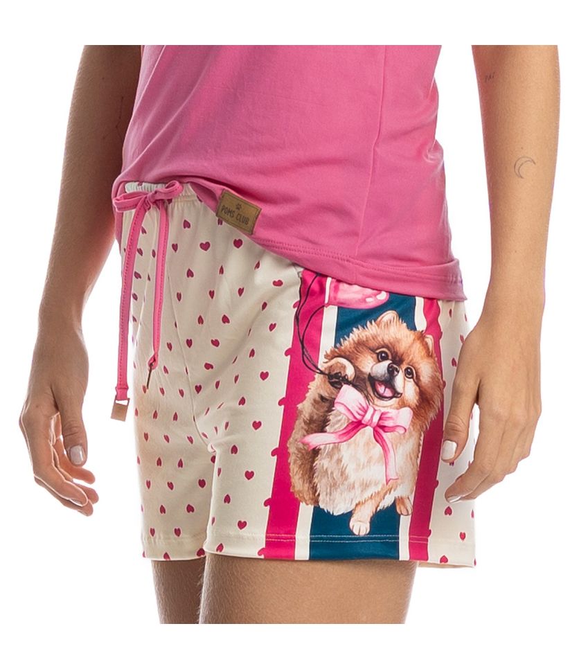 Pijama Curto Regata Lovely - Imagem 5 - Desktop