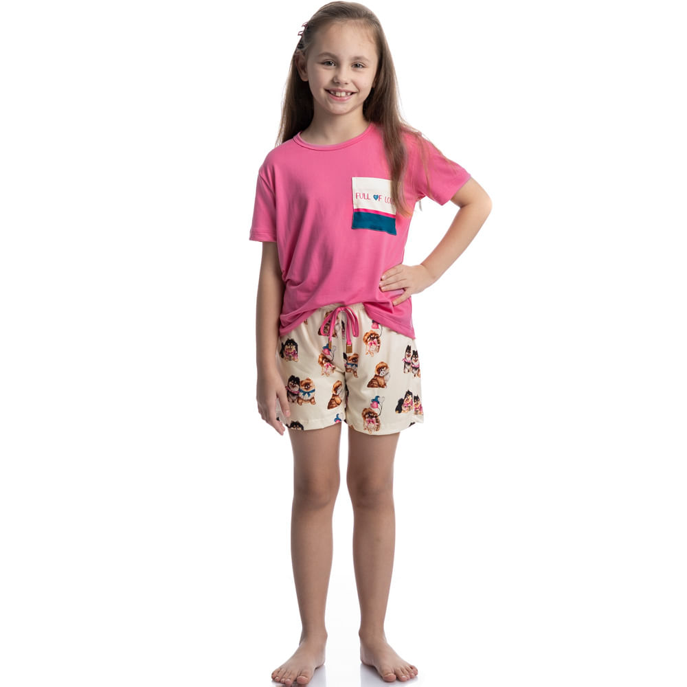Pijama Curto Infantil Lovely - Imagem 3 - Mobile