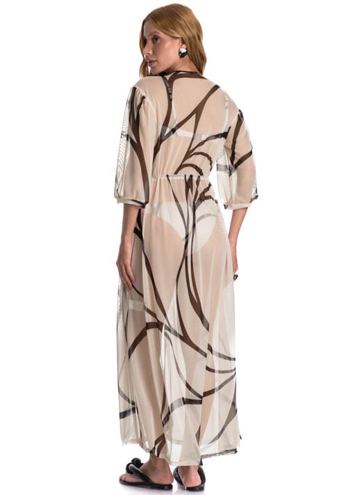 Kaftan Ibiza Tule Branco - Imagem 2