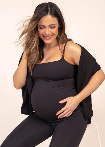 Regata Comfort Alcinha Essence Preto - Imagem 1