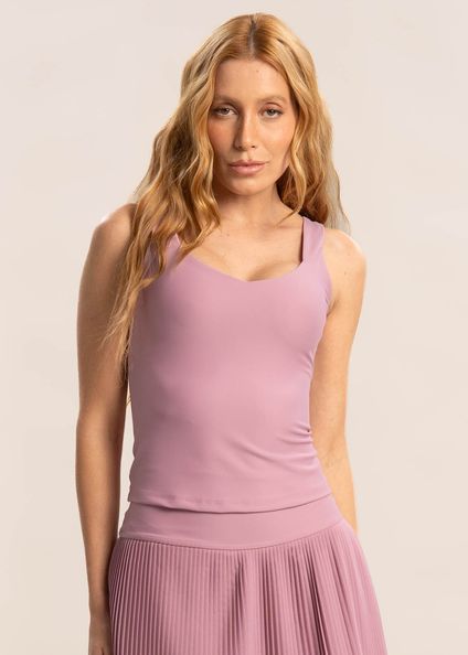 Top V Alongado Orchid Rosa - Imagem 1
