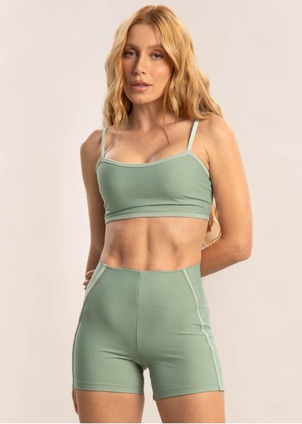 Shorts Curto Curve Soft Invisible Slim Shape Verde - Imagem 1
