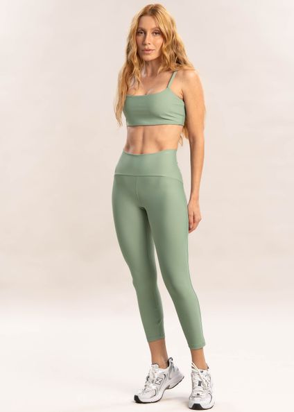Calça Dynamic Legging Perfect Shape Crop Verde - Imagem 1