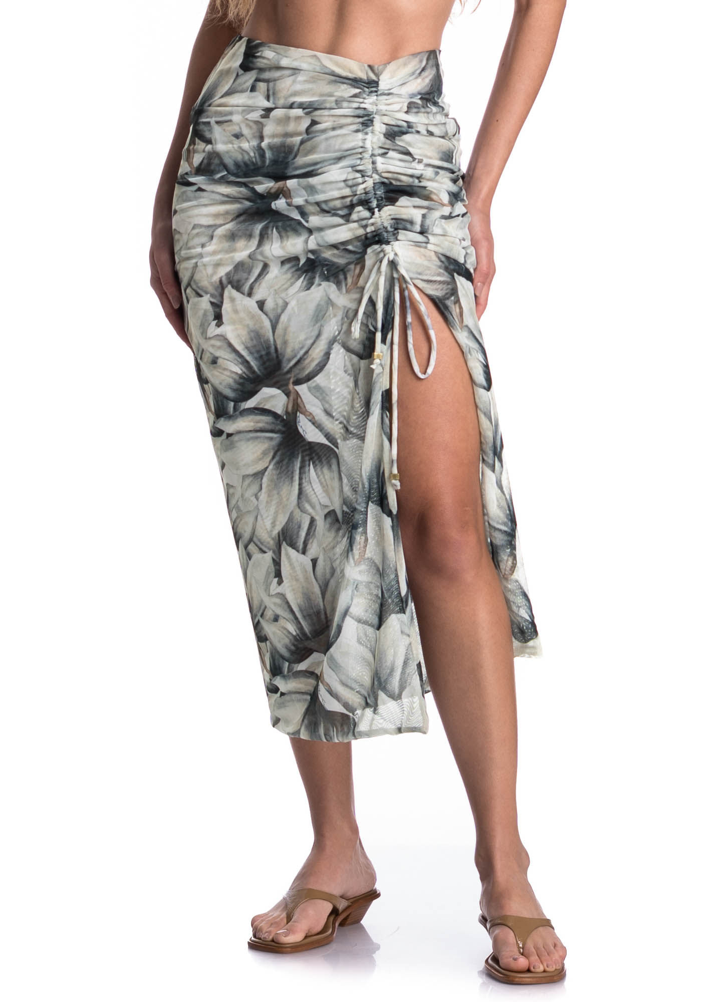 Saia Midi De Tule Franzida Brisa - Imagem 3 - Mobile