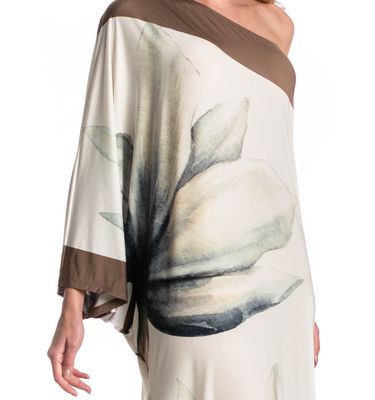Vestido Assimétrico Com Manga Brisa - Imagem 5 - Mobile