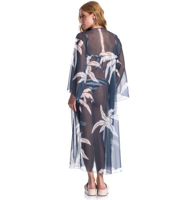 Kaftan De Tule Com Manga Maré - Imagem 2 - Mobile