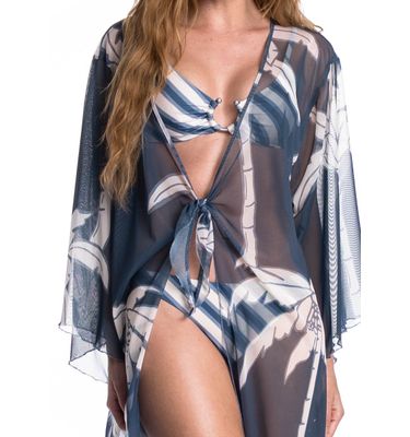 Kaftan De Tule Com Manga Maré - Imagem 5 - Mobile