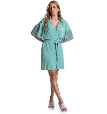 Robe Feminino Curto Com Renda Manu Colors - Imagem 3 - Mobile