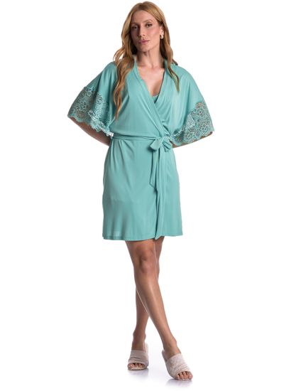 Robe Feminino Curto Com Renda Manu Colors - Imagem 3 - Desktop