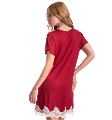 Camisão Curto Com Renda Paula - Imagem 2 - Mobile