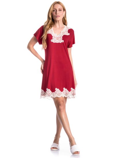 Camisão Curto Com Renda Paula - Imagem 3 - Desktop