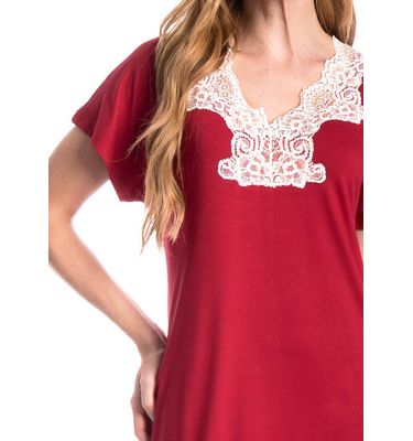 Camisão Curto Com Renda Paula - Imagem 5 - Mobile