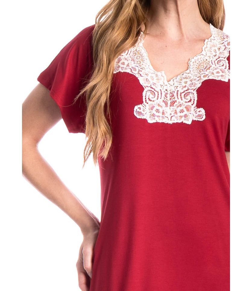 Camisão Curto Com Renda Paula - Imagem 5 - Desktop