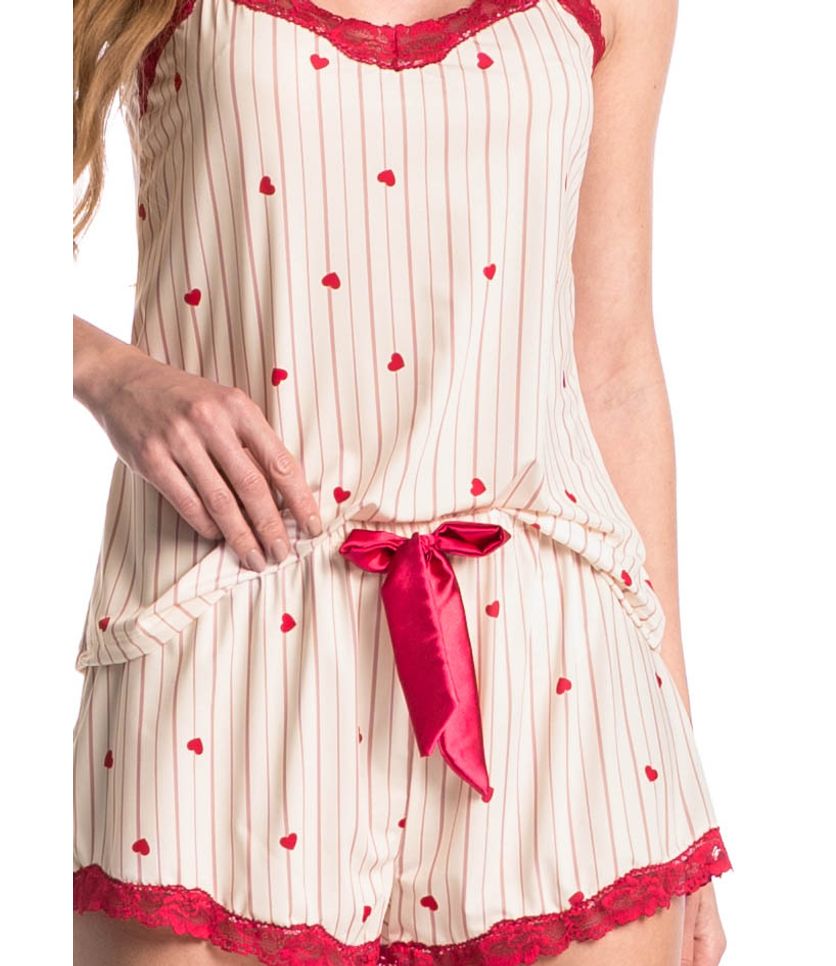 Short Doll Mini Com Renda Love - Imagem 5 - Desktop