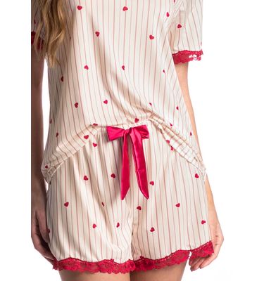 Pijama Curto Com Renda Love - Imagem 5 - Mobile