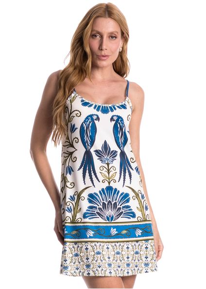Camisola Curta Leti Milena Azul-2 - Imagem 1