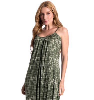 Vestido Midi Sybille Estampado Refúgio - Imagem 3 - Mobile