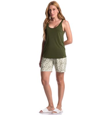 Pijama Feminino Shortão Regata Refúgio - Imagem 3 - Mobile