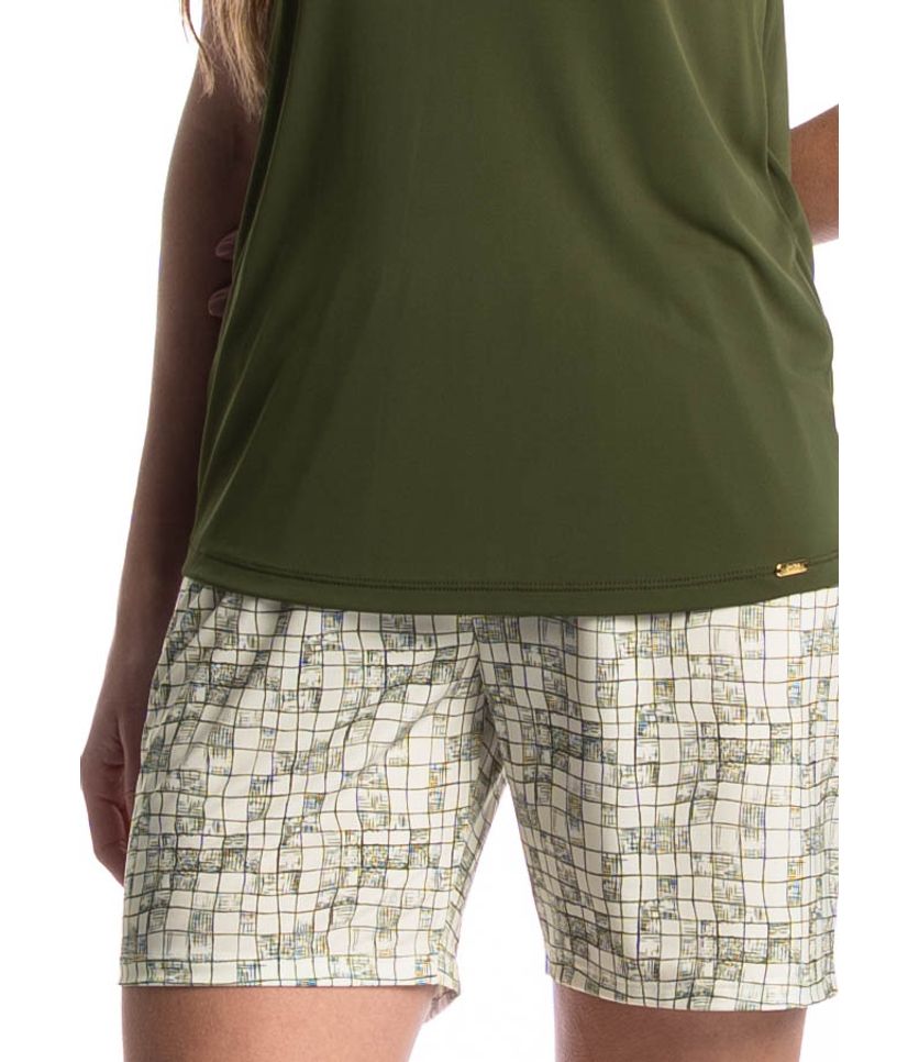 Pijama Feminino Shortão Regata Refúgio - Imagem 5 - Desktop