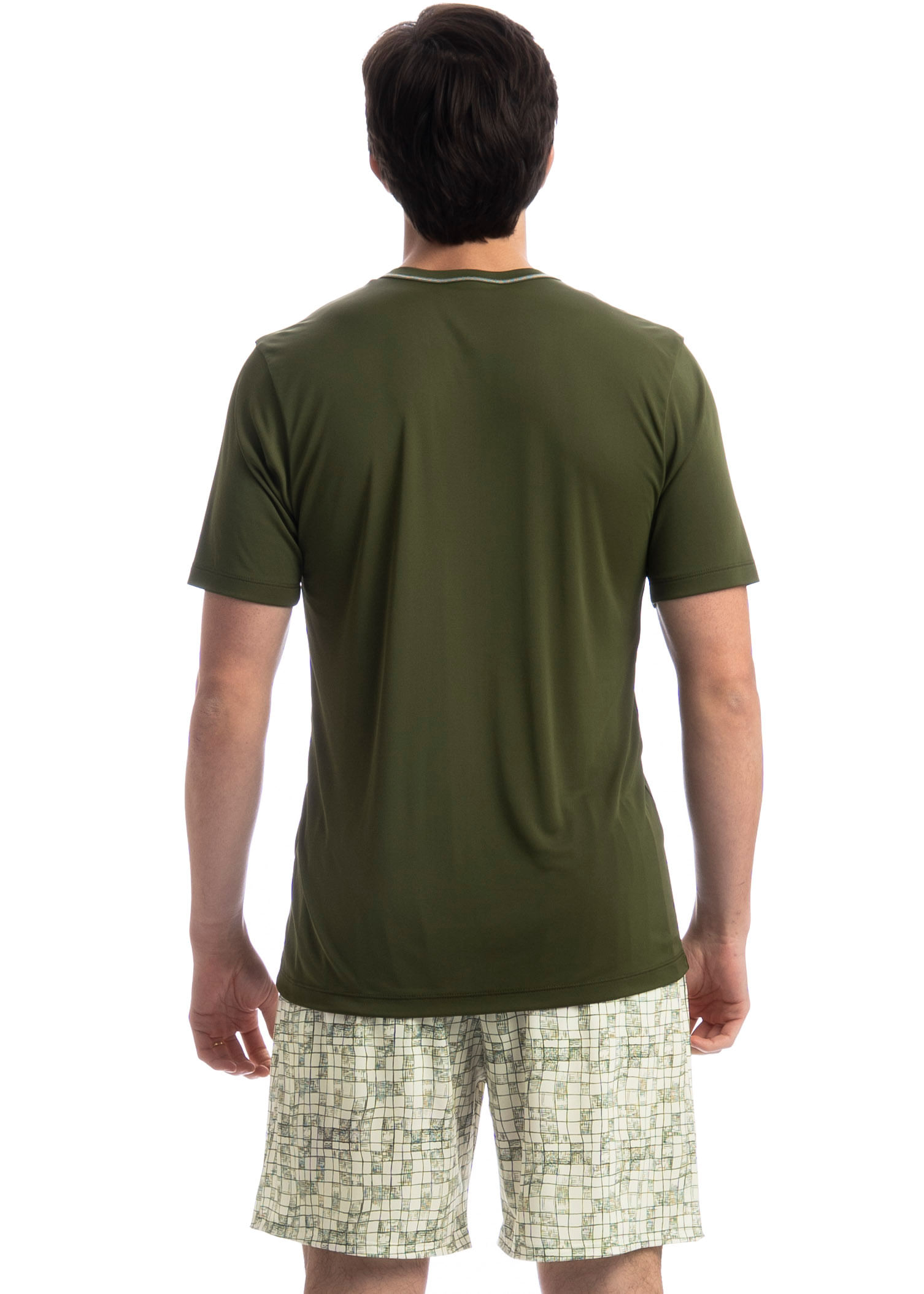 Pijama Masculino Curto Refúgio Tombini Verde - Imagem 2