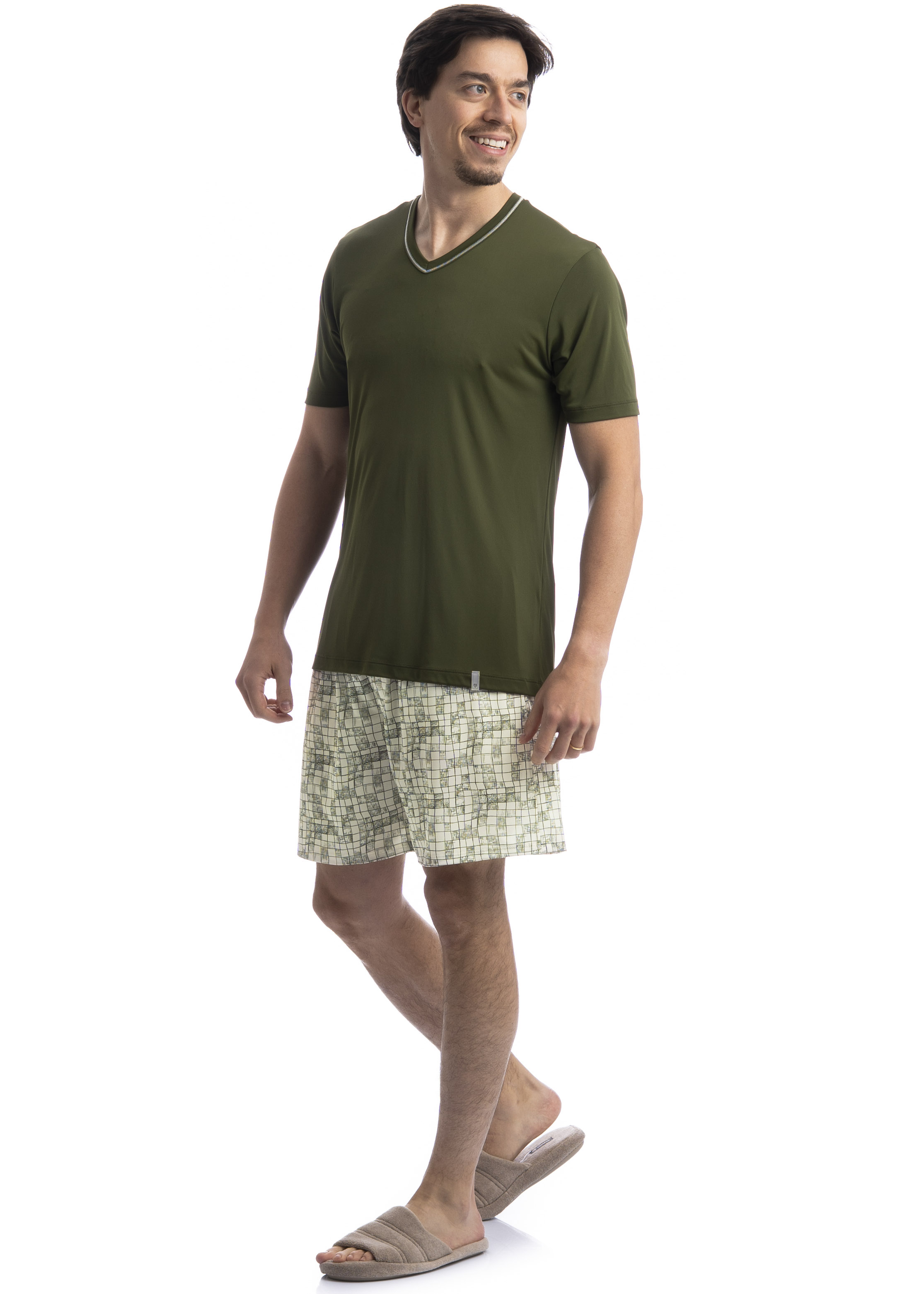 Pijama Masculino Curto Refúgio Tombini - Imagem 3 - Mobile