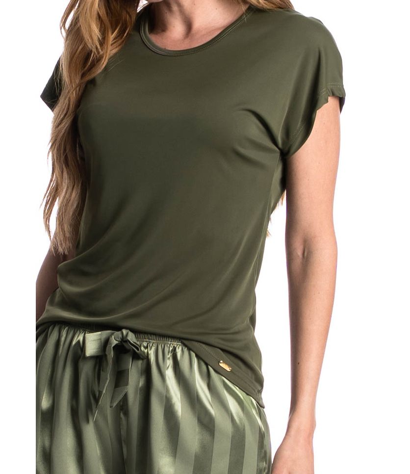 Pijama Feminino Curto Cetim Júlia - Imagem 5 - Desktop