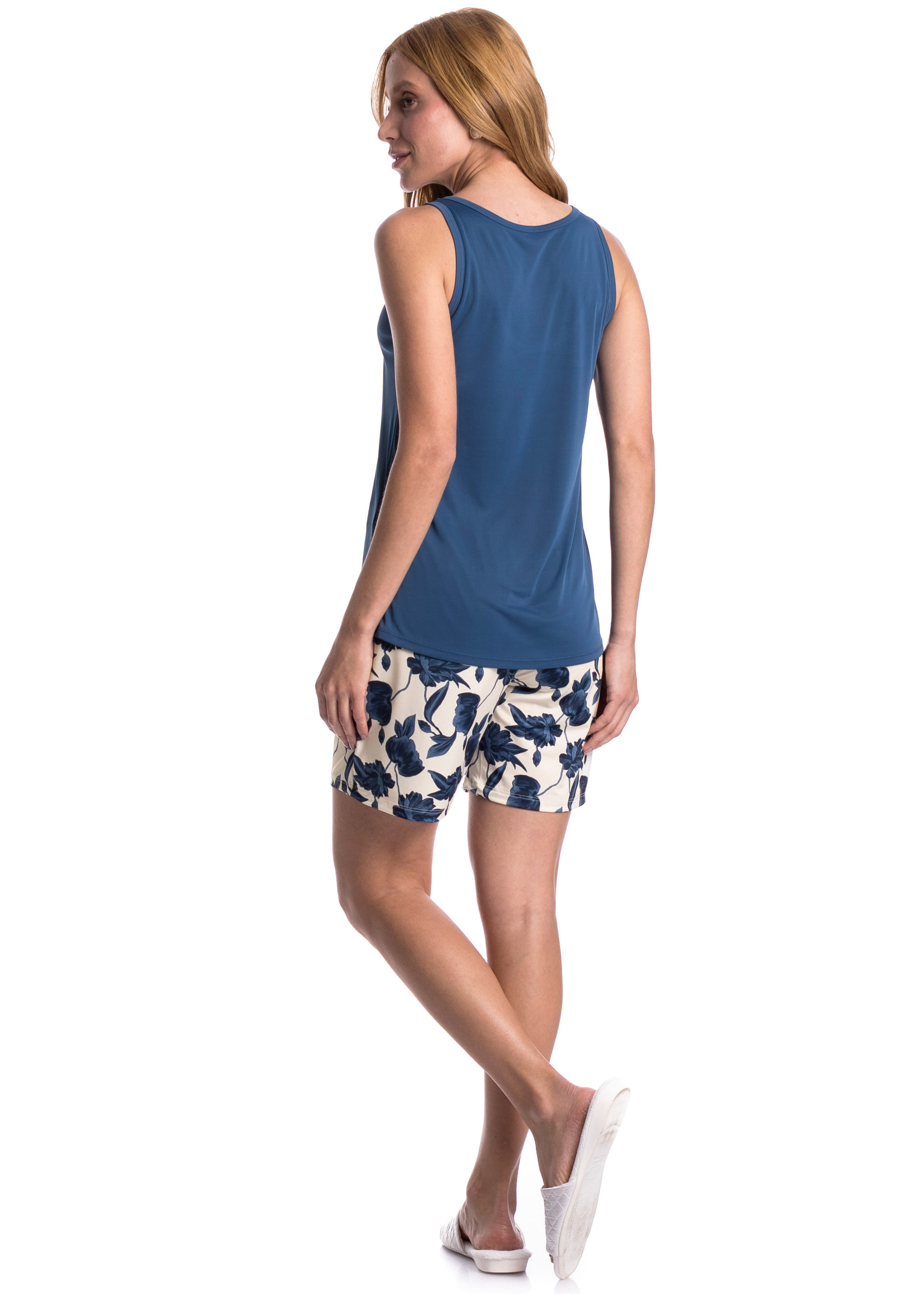 Pijama Feminino Shortão Regata Verano - Imagem 4 - Mobile