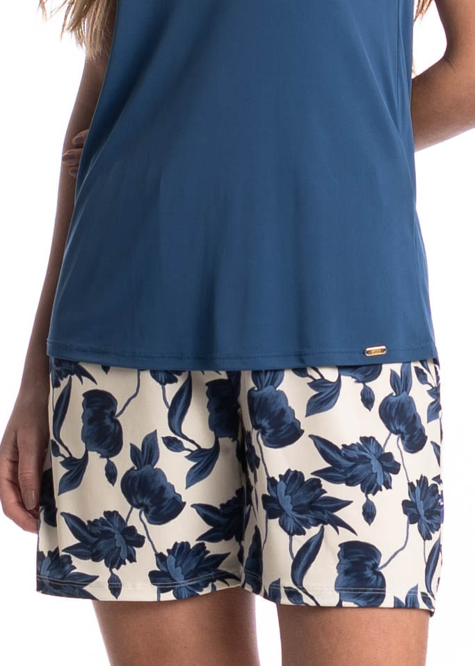 Pijama Feminino Shortão Regata Verano - Imagem 5 - Mobile