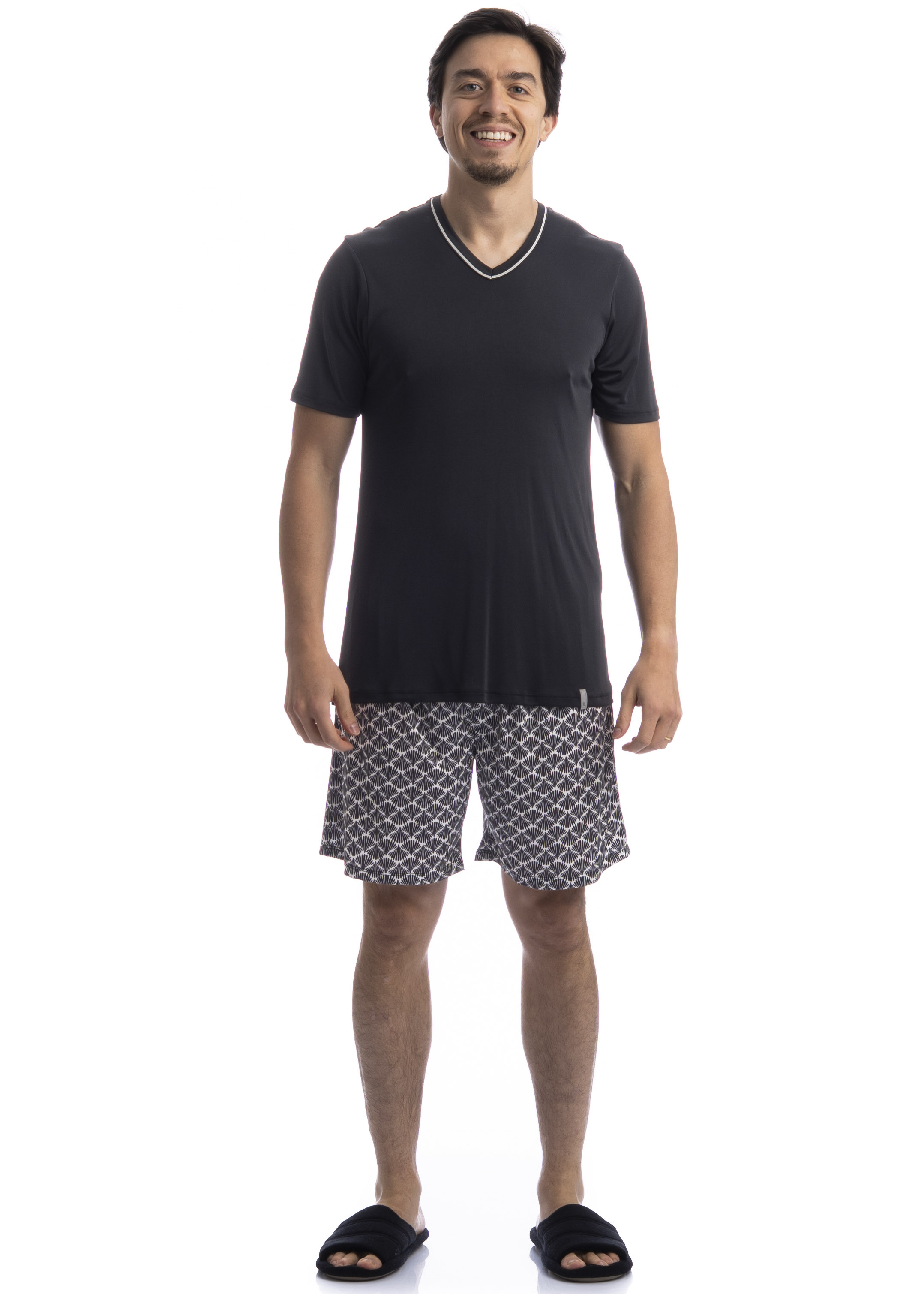 Pijama Masculino Curto Verano Tombini - Imagem 3 - Mobile