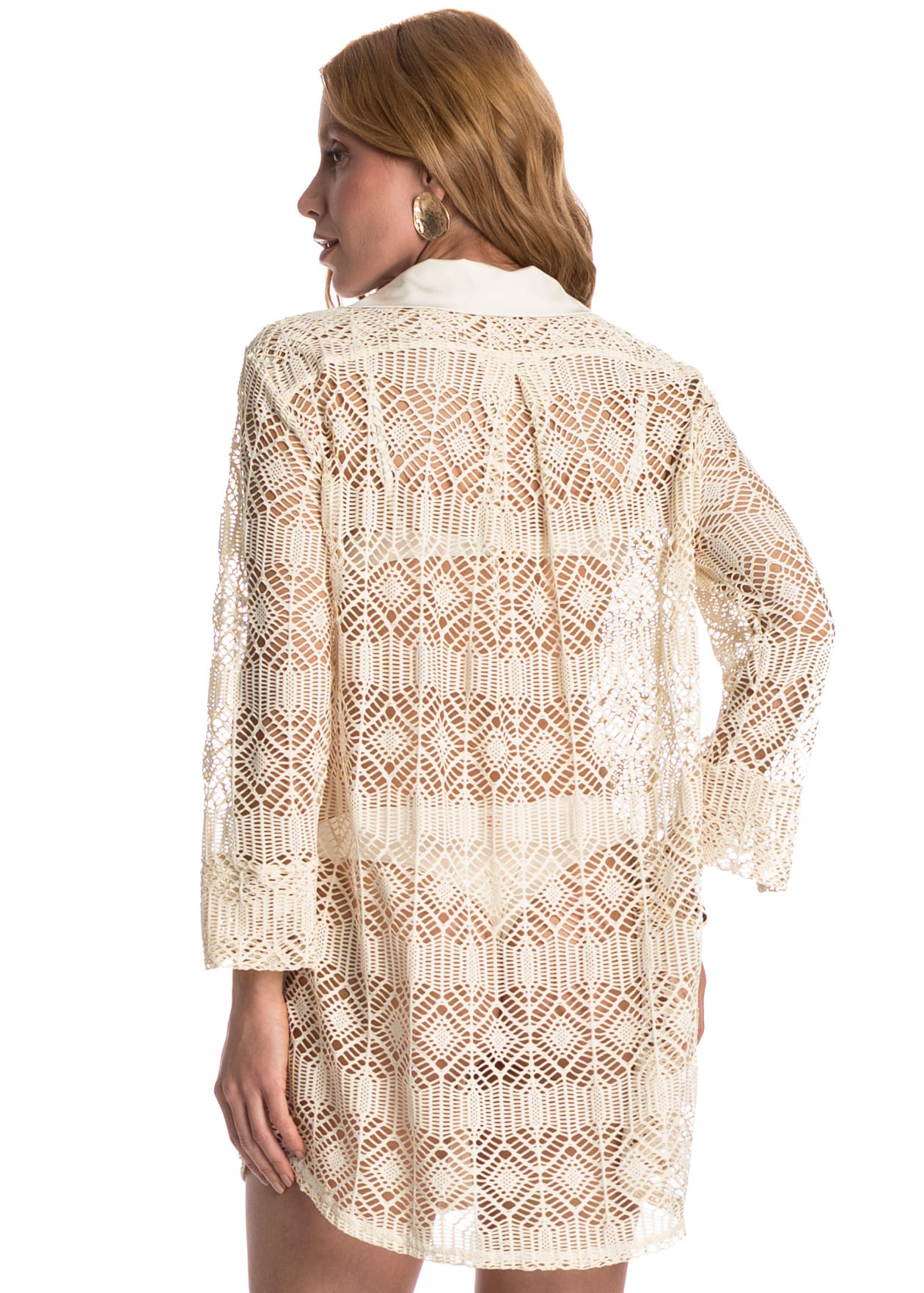 Camisa Feminina Em Rendão Riviera - Imagem 2 - Mobile