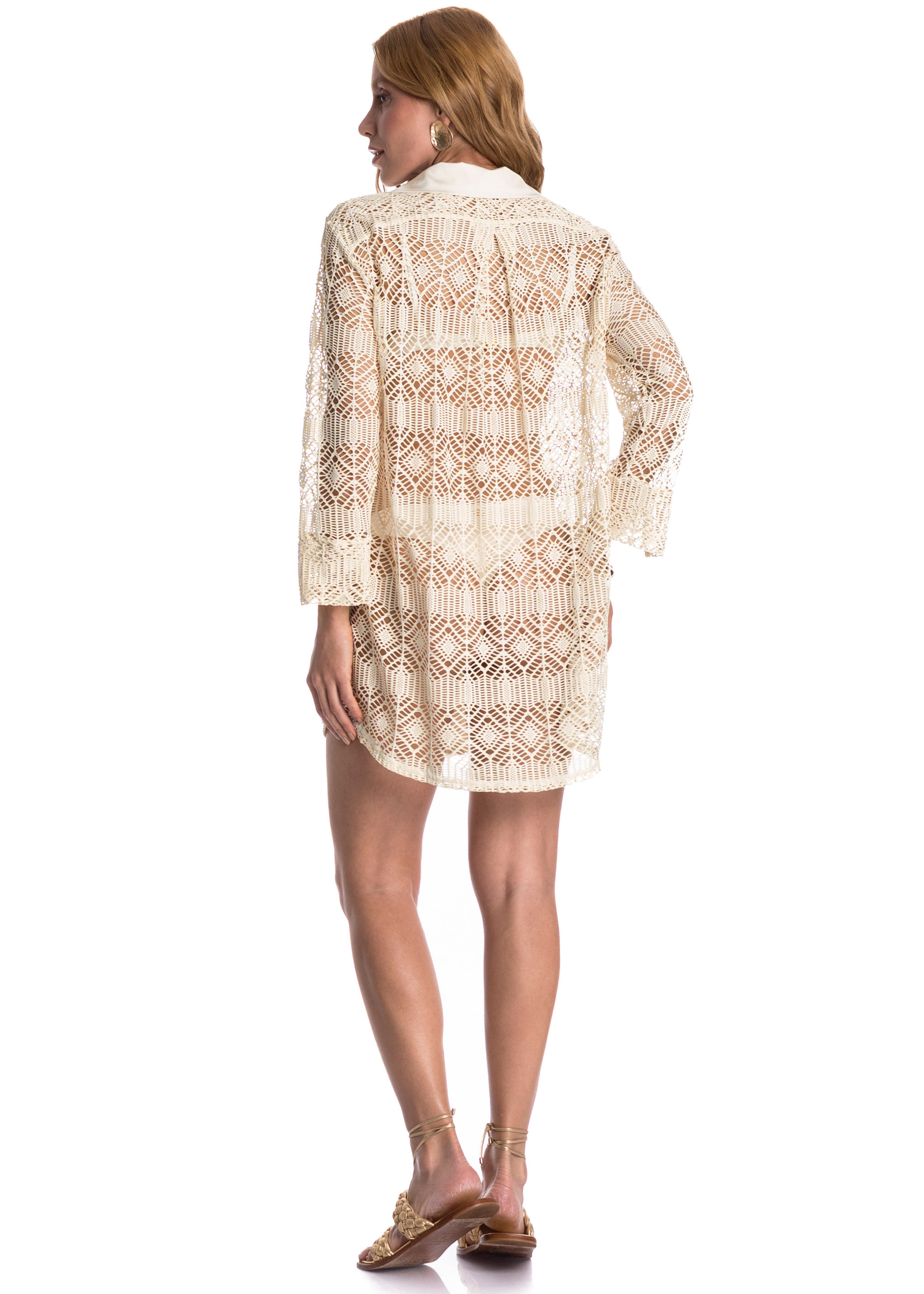 Camisa Feminina Em Rendão Riviera - Imagem 4 - Mobile