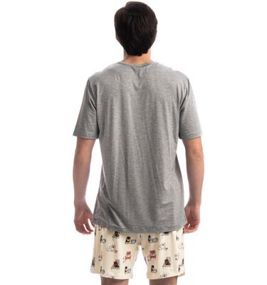 Pijama Masculino Curto Lyla Summer - Imagem 2 - Mobile